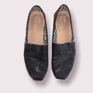 Toms Black Glitter Classics